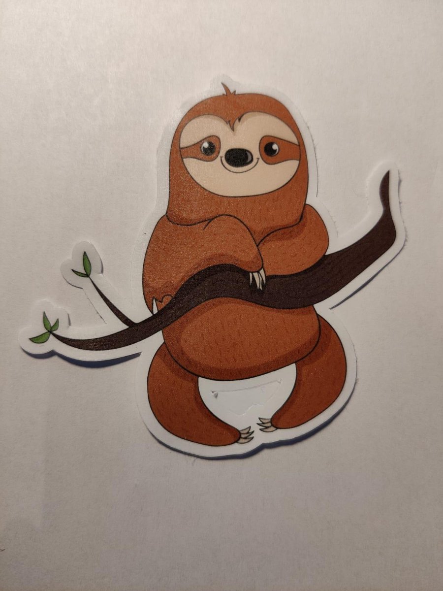 Luiaard Stickers - Chillend op een Tak - Sloth Sticker - Schattige Dieren - Luiaards - Journaling - Bullet Journal - Scrapbooking - Leuke Stickers - Laptop Sticker - Telefoon Sticker - Dieren - Dier - Lief - Cute